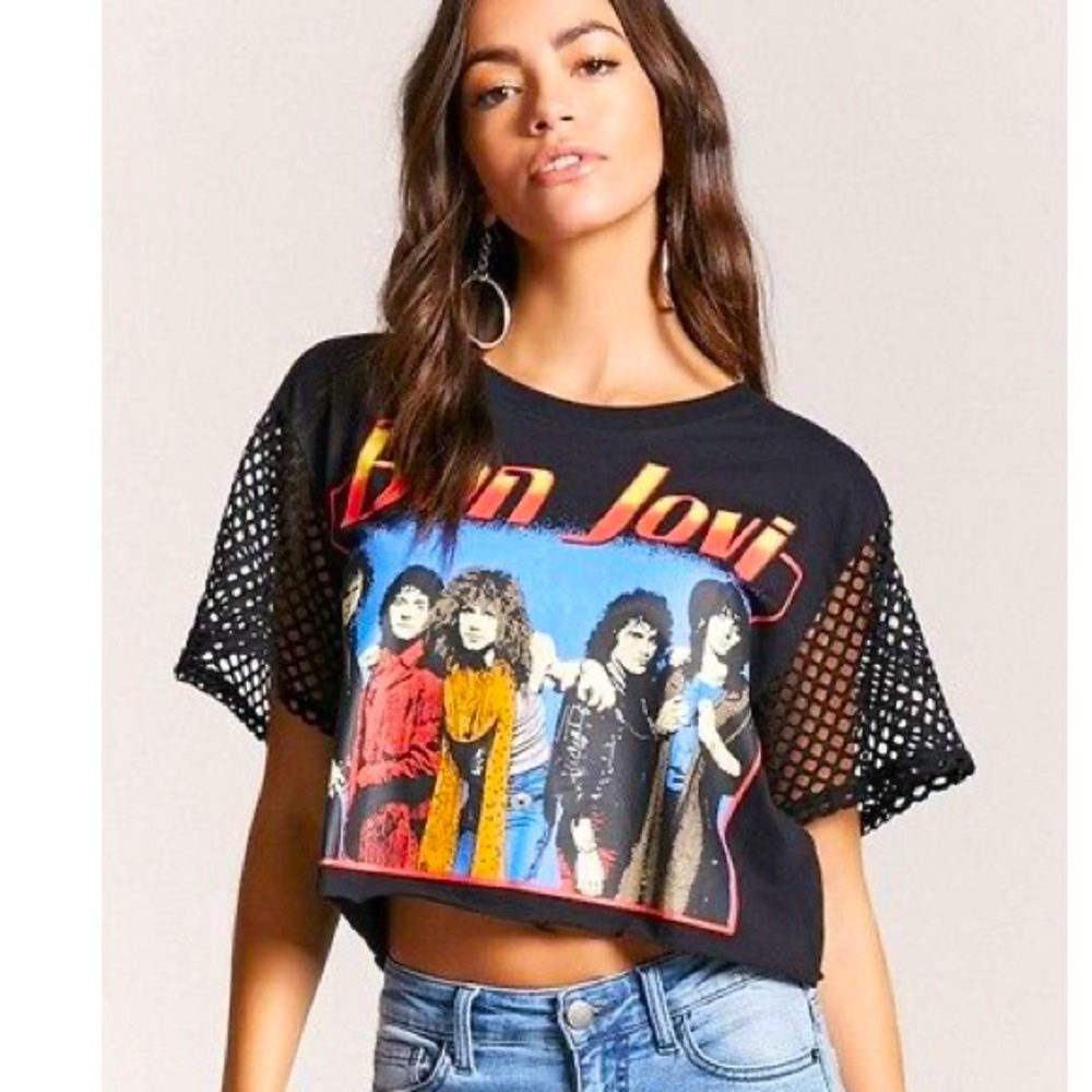 Bon jovi crop top